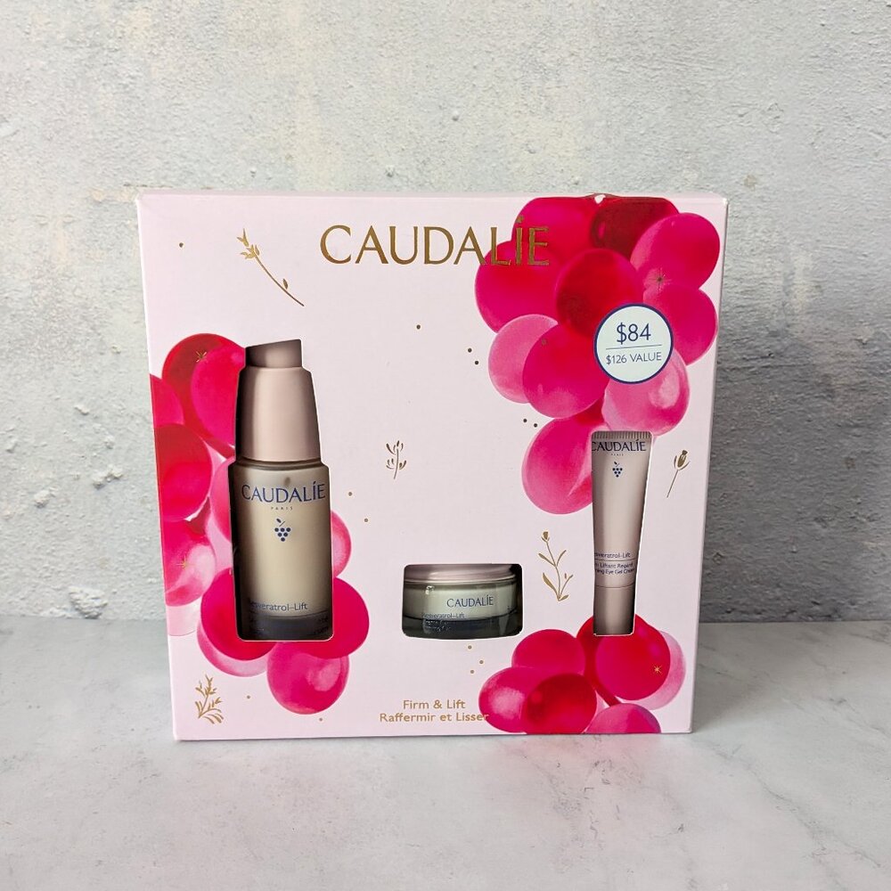 Caudalie Pink and Gold Firming Serum & Face Oil Set